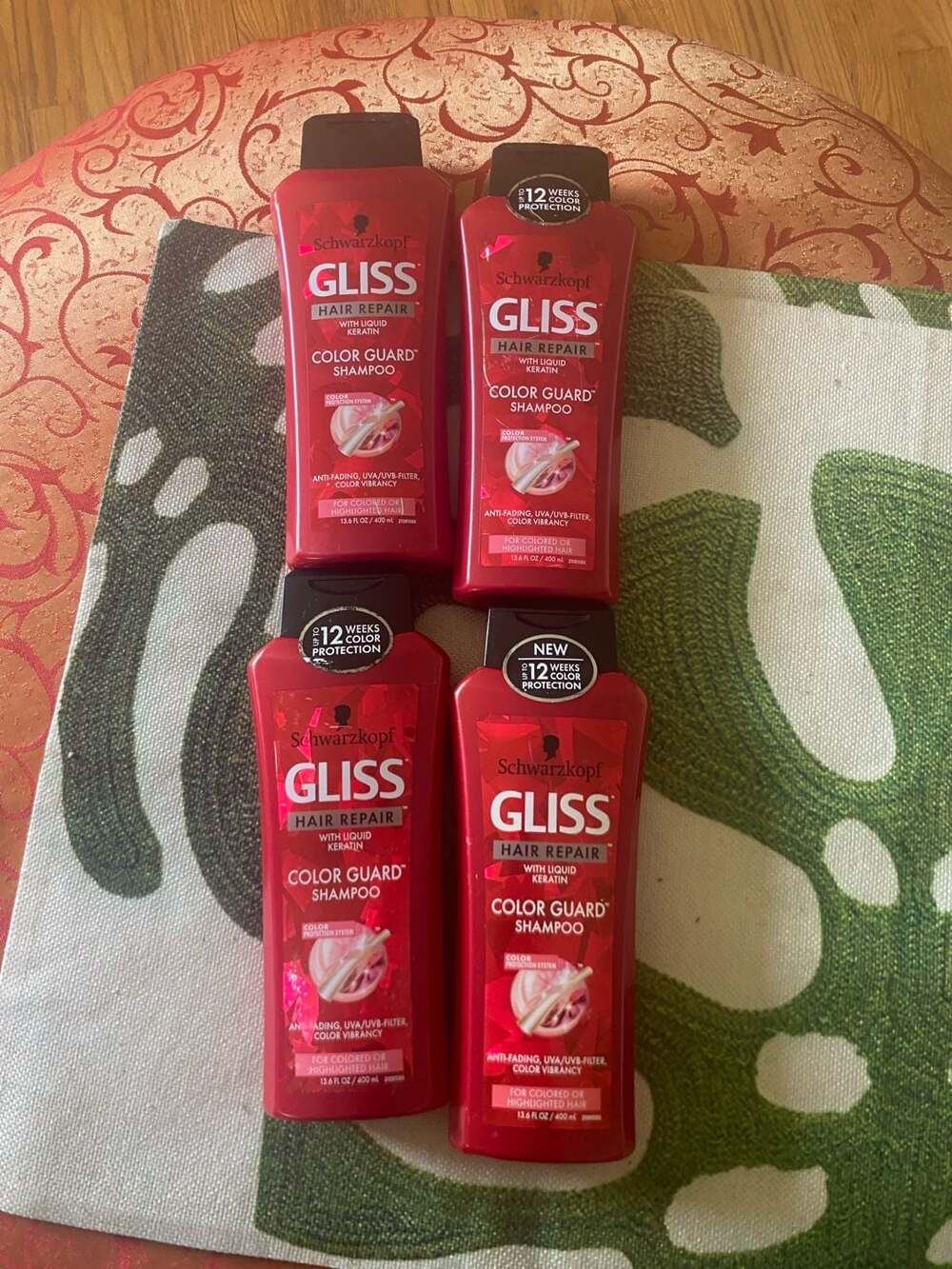 Schwarzkopf Gliss Hair Repair Color Guard Shampoo 13.6 fl oz (Lot of 4)